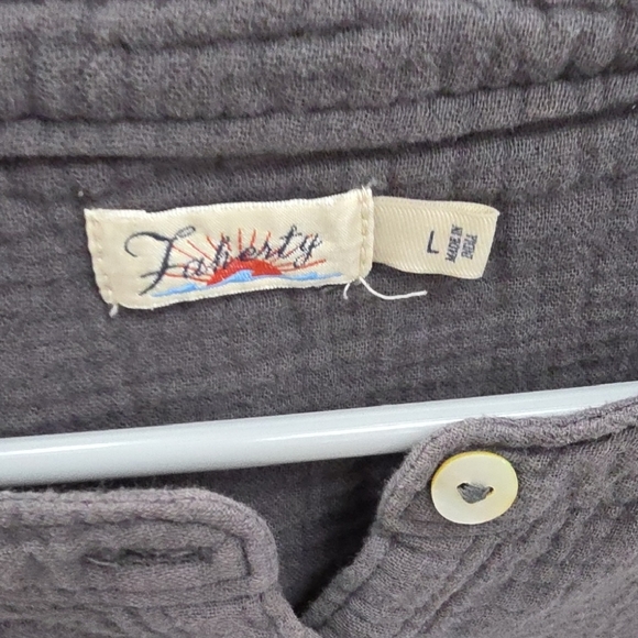 Faherty Gray Button-Up Top - Picture 2 of 3